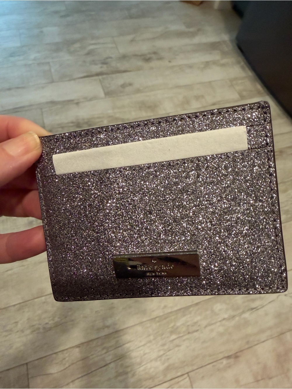 Kate Spade Boxed Small Glitter Slim Card Holder